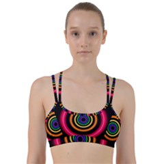 Neon Light Abstract Pattern Lines Line Them Up Sports Bra by Simbadda