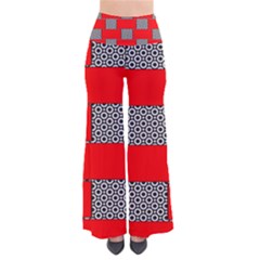 Black And White Red Patterns So Vintage Palazzo Pants by Simbadda