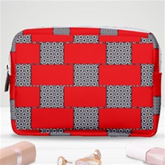 Black And White Red Patterns Make Up Pouch (medium)