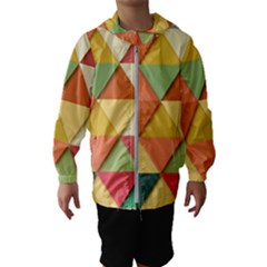 Background Geometric Triangle Hooded Windbreaker (kids) by Simbadda