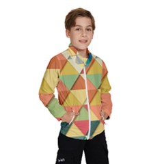 Background Geometric Triangle Windbreaker (kids) by Simbadda