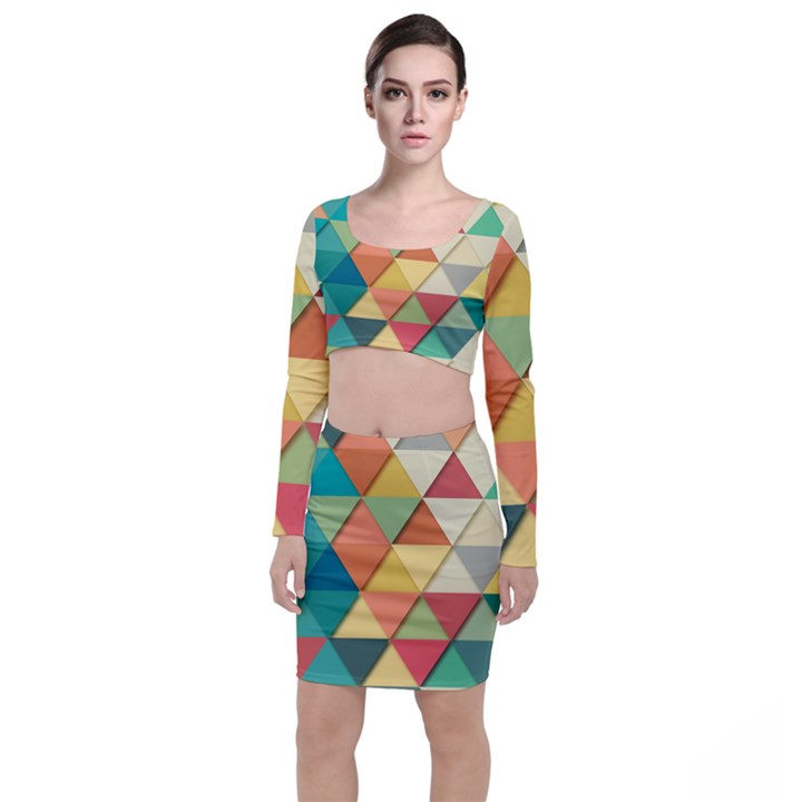 Background Geometric Triangle Top and Skirt Sets