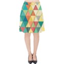 Background Geometric Triangle Velvet High Waist Skirt View1