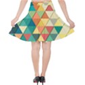 Background Geometric Triangle Velvet High Waist Skirt View2