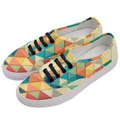 Background Geometric Triangle Women s Classic Low Top Sneakers by Simbadda