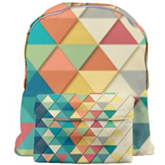 Background Geometric Triangle Giant Full Print Backpack by Simbadda