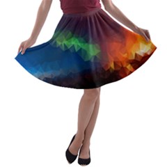 Abstract Texture Background A-line Skater Skirt by Simbadda