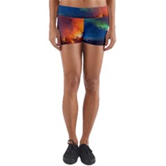 Abstract Texture Background Yoga Shorts by Simbadda