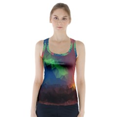 Abstract Texture Background Racer Back Sports Top by Simbadda