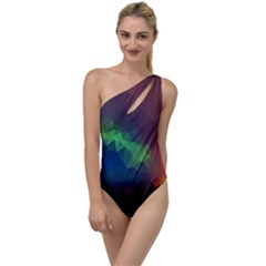 Abstract Texture Background To One Side Swimsuit by Simbadda