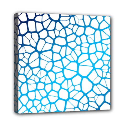 Network Social Neurons Brain Cells Mini Canvas 8  X 8  (stretched) by Simbadda