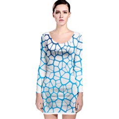 Network Social Neurons Brain Cells Long Sleeve Bodycon Dress by Simbadda