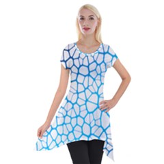 Network Social Neurons Brain Cells Short Sleeve Side Drop Tunic by Simbadda