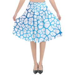 Network Social Neurons Brain Cells Flared Midi Skirt by Simbadda