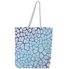 Network Social Neurons Brain Cells Full Print Rope Handle Tote (large) by Simbadda