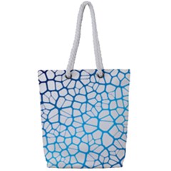 Network Social Neurons Brain Cells Full Print Rope Handle Tote (small) by Simbadda