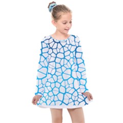 Network Social Neurons Brain Cells Kids  Long Sleeve Dress by Simbadda