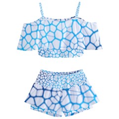 Network Social Neurons Brain Cells Kids  Off Shoulder Skirt Bikini by Simbadda