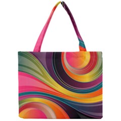 Abstract Colorful Background Wavy Mini Tote Bag by Simbadda