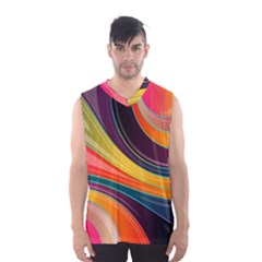 Abstract Colorful Background Wavy Men s Basketball Tank Top by Simbadda