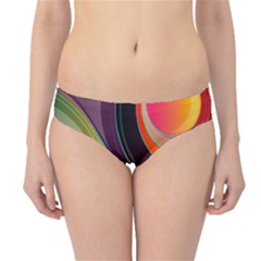 Abstract Colorful Background Wavy Hipster Bikini Bottoms by Simbadda