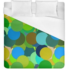 Green Aqua Teal Abstract Circles Duvet Cover (king Size) by Simbadda