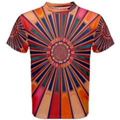 Color Background Structure Lines Men s Cotton Tee by Simbadda