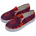 Color Background Structure Lines Kids  Canvas Slip Ons View2