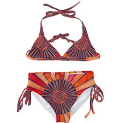 Color Background Structure Lines Kids  Classic Bikini Set by Simbadda