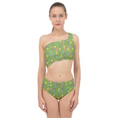 Balloon Grass Party Green Purple Spliced Up Two Piece Swimsuit by Simbadda