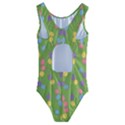 Balloon Grass Party Green Purple Kids  Cut-Out Back One Piece Swimsuit View2