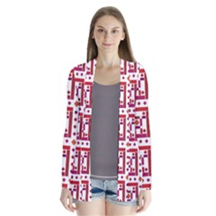 Background Abstract Square Drape Collar Cardigan by Simbadda