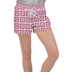 Background Abstract Square Women s Velour Lounge Shorts by Simbadda