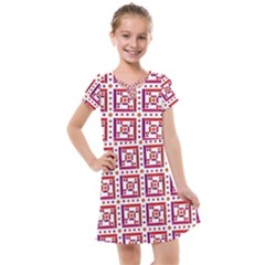 Background Abstract Square Kids  Cross Web Dress by Simbadda