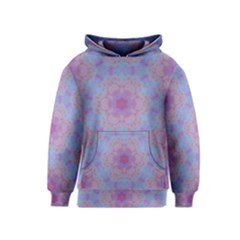 Pattern Pink Hexagon Flower Design Kids  Pullover Hoodie by Simbadda