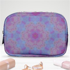 Pattern Pink Hexagon Flower Design Make Up Pouch (small) by Simbadda