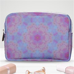 Pattern Pink Hexagon Flower Design Make Up Pouch (medium) by Simbadda