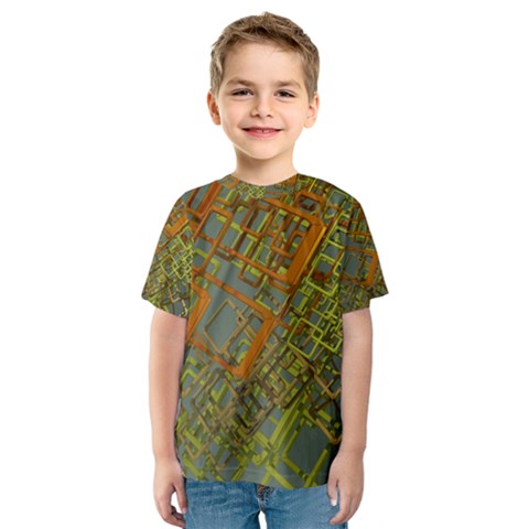 Art 3d Windows Modeling Dimension Kids  Sport Mesh Tee by Simbadda