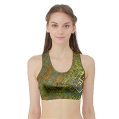 Art 3d Windows Modeling Dimension Sports Bra With Border by Simbadda