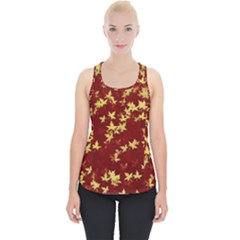 Background Design Leaves Pattern Piece Up Tank Top