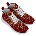 Background Design Leaves Pattern Women s Lightweight High Top Sneakers View3