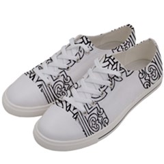 Grolier Antique Scroll Fruit Women s Low Top Canvas Sneakers by Simbadda