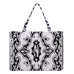 Holbein Floriated Antique Scroll Medium Tote Bag by Simbadda