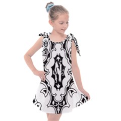 Holbein Floriated Antique Scroll Kids  Tie Up Tunic Dress