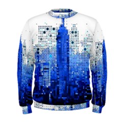 Skyline Skyscraper Abstract Points Men s Sweatshirt by Simbadda