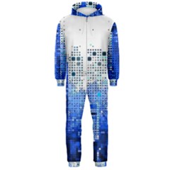 Skyline Skyscraper Abstract Points Hooded Jumpsuit (men)  by Simbadda