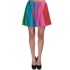 Abstract Background Colorful Strips Skater Skirt by Simbadda