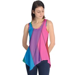 Abstract Background Colorful Strips Sleeveless Tunic by Simbadda