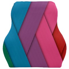 Abstract Background Colorful Strips Car Seat Velour Cushion  by Simbadda