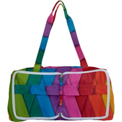 Abstract Background Colorful Strips Multi Function Bag by Simbadda